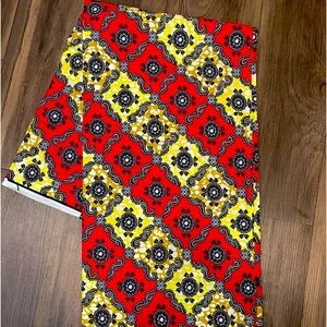 African Fabrics Ankara Black And Red Print  6 Yards Wholesale.very Beautiful